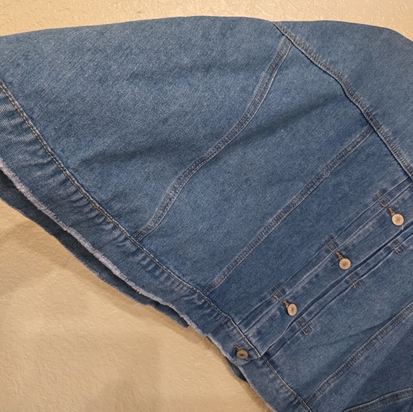 STYLEWE Casual Distressing Cloak Denim Coat - Picture 8 of 9